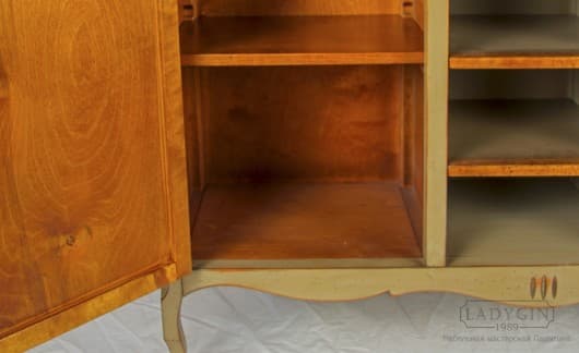 Деревянный винтажный двухстворчатый комод с 4 ящикам в стиле прованс на заказ - 5