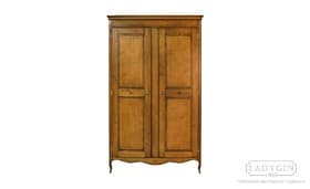 Деревянный платяной двухстворчатый шкаф в классическом стиле на заказ - 26