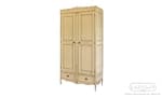 Деревянный платяной двустворчатый шкаф с 4 ящиками в классическом стиле на заказ - 26