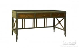 Деревянный винтажный письменный стол с усиленной столешницей в стиле прованс на заказ - 23