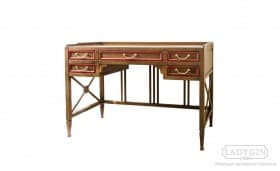 Деревянный письменный стол с 7 вместительными ящиками в стиле прованс на заказ - 24