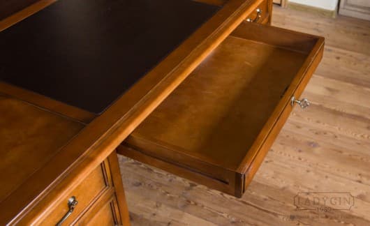 Деревянный винтажный письменный стол с 9 ящиками во французском стиле на заказ - 8