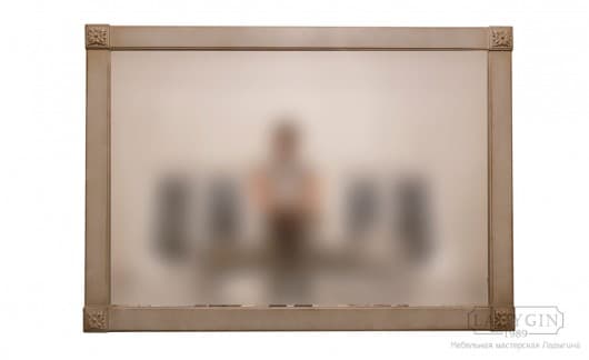 Деревянное широкое зеркало с декором в стиле прованс на заказ - 3