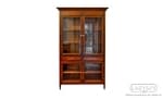 Закрытая двухсекционная библиотека со стеклянными дверками в классическом стиле на заказ - 25