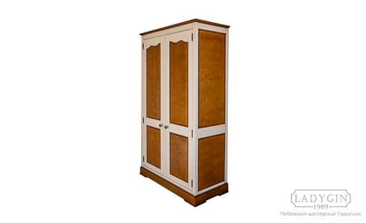Платяной двустворчатый шкаф из массива дерева в стиле прованс для ванной комнаты фото