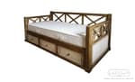 Кровать-кушетка односпальная со съёмной спинкой из массива дерева на заказ - 24