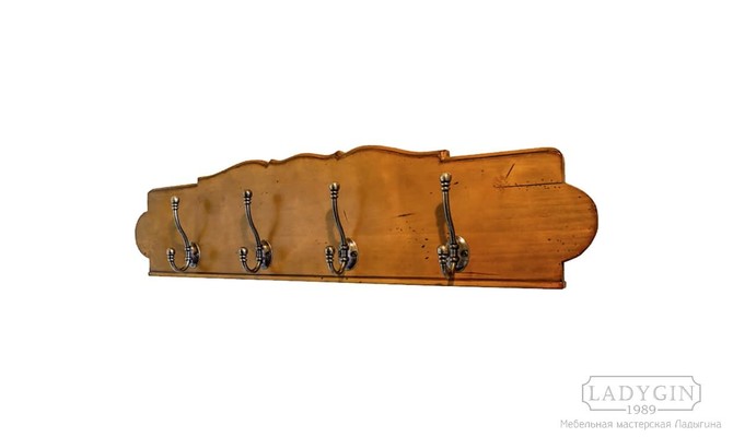 Деревянная настенная вешалка для одежды с крючками в стиле прованс на заказ