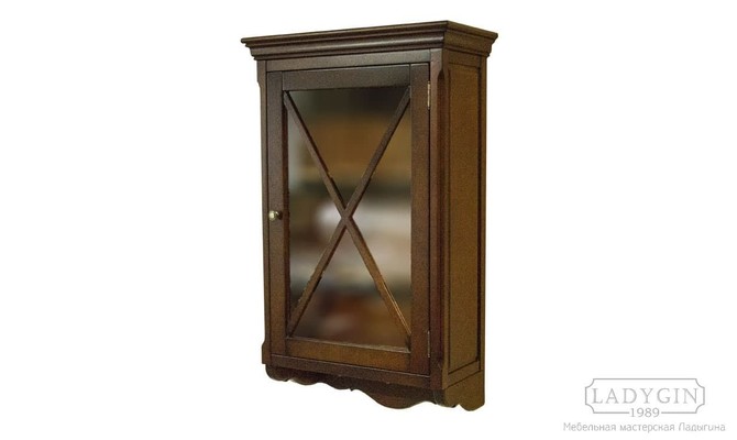 Навесной одностворчатый шкафчик из дерева для прихожей в стиле Прованс на заказ